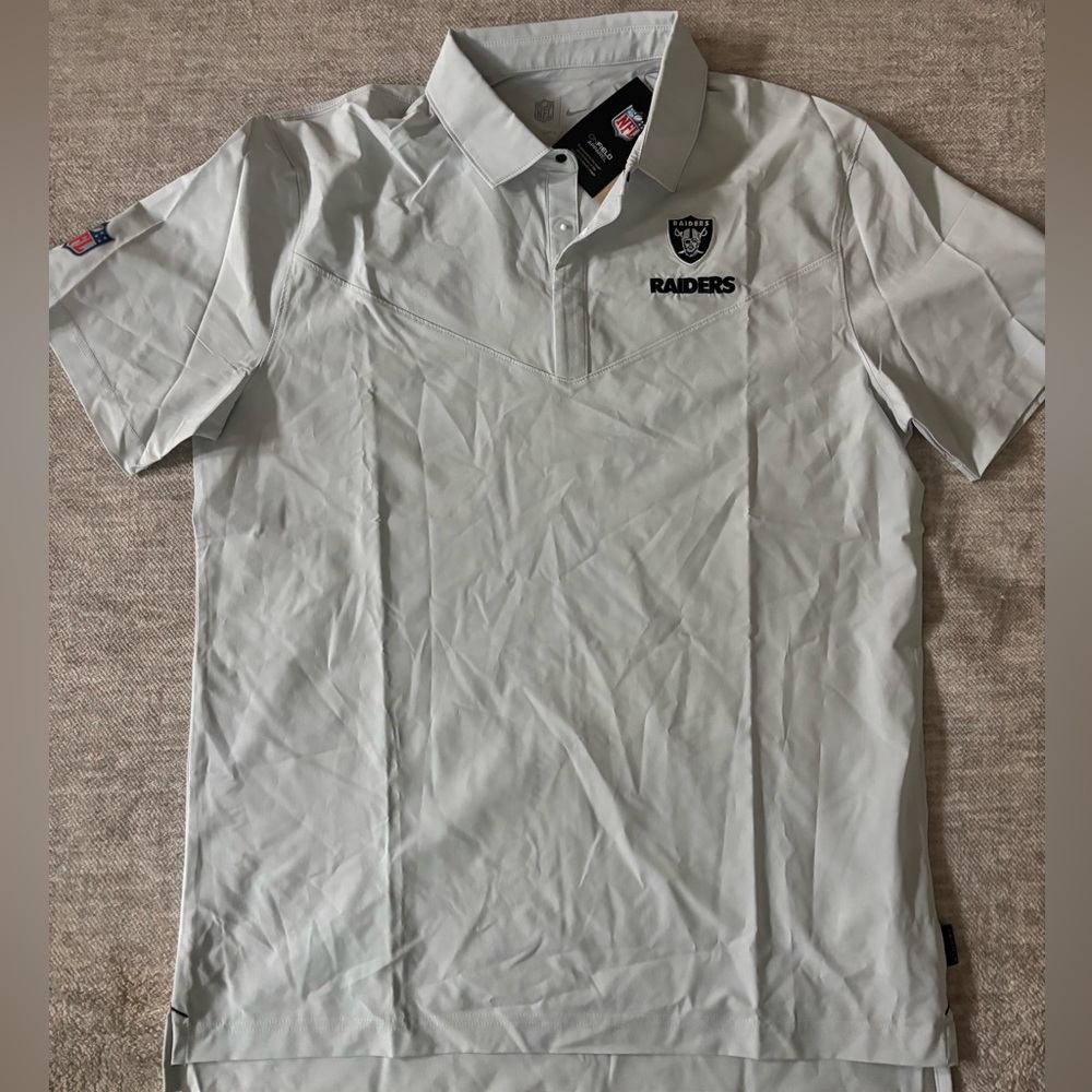 NFL Raiders Light Gray Polo Shirt